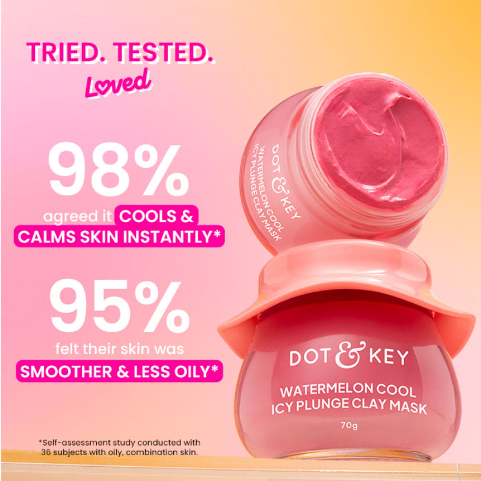Dot & Key Watermelon Cool Icy Plunge Clay Mask | Grocsy