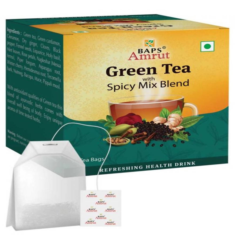 Baps Amrut Green Tea With Spicy Mix Blend | Grocsy