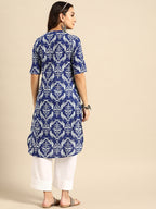 Sangria Ethnic Motif Printed Kurta | Grocsy