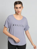 MKH Typography Printed Drop-Shoulder Sleeves Relaxed Fit Dri-FIT T-shirt | Grocsy