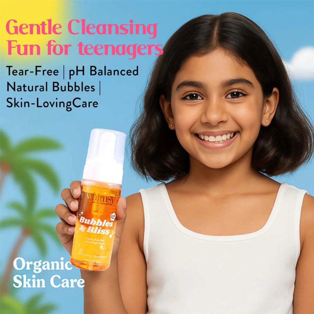 Whimsy Beauty Bubbles & Bliss Foaming Body Wash For Girls & Kids - Aloe Vera & Orange Extract | Grocsy