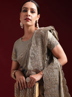 kasee Embellished Embroidered Pure Silk Saree | Grocsy