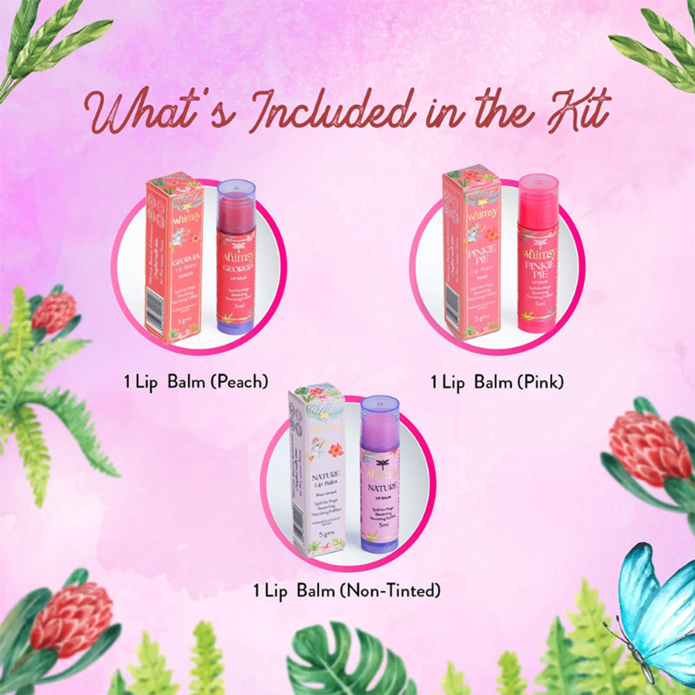 Whimsy Beauty Safe & Organic Essential Care Lip Balm Kit | Grocsy