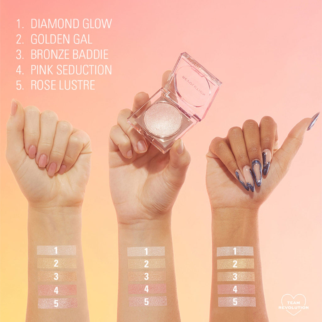 Makeup Revolution Beam Bright Highlighter - Rose Lustre | Grocsy