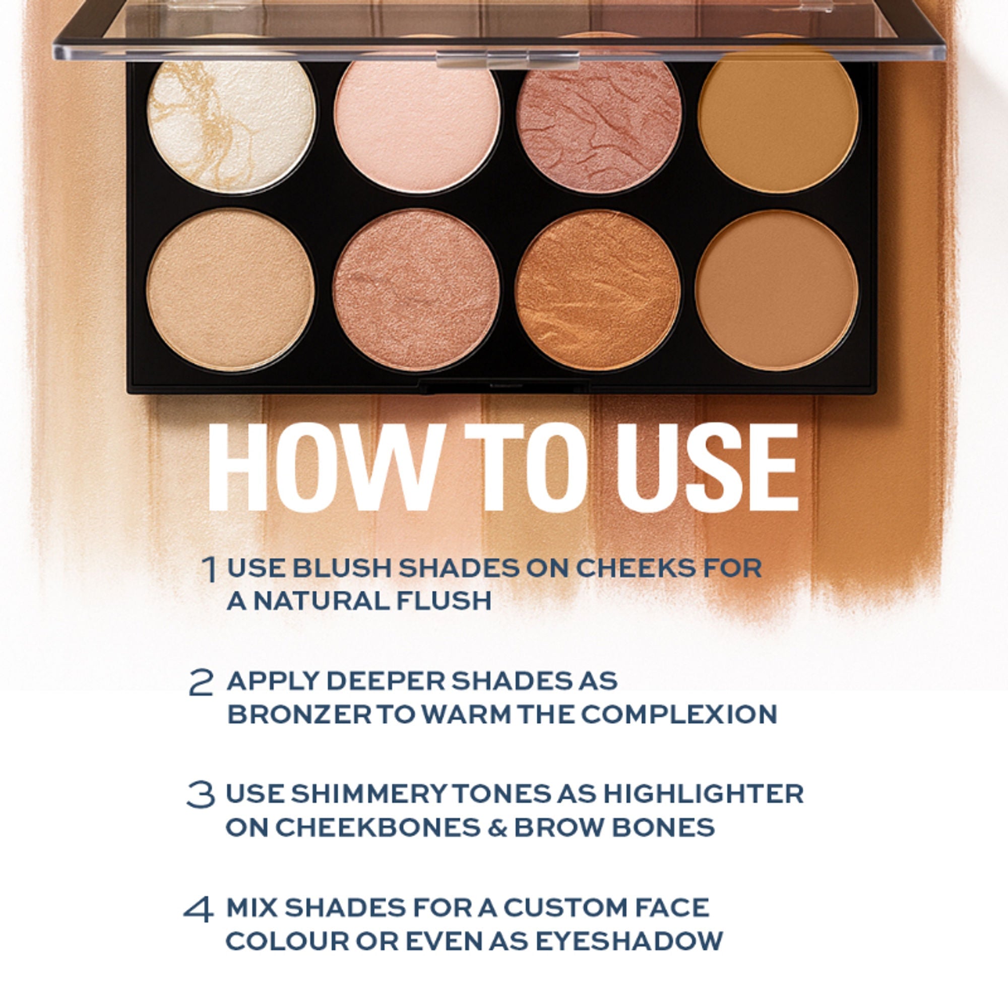 Makeup Revolution Ultra Blush and Contour Palette - Golden Sugar | Grocsy