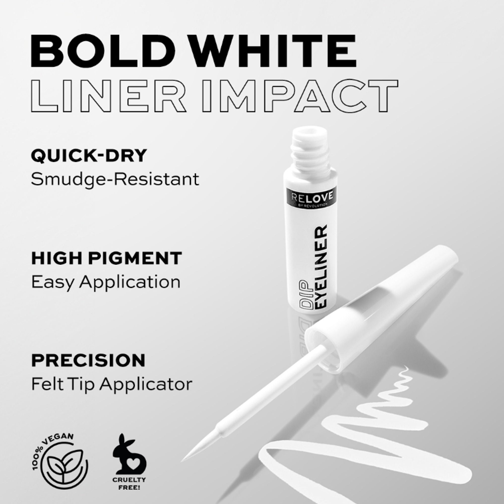 Relove Dip Eyeliner Black - White | Grocsy