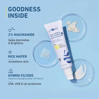 Plum 2% Niacinamide Sunscreen SPF 50 PA+++ UVA/B - Reduces Tan, No White Cast, Dermat Tested | Grocsy