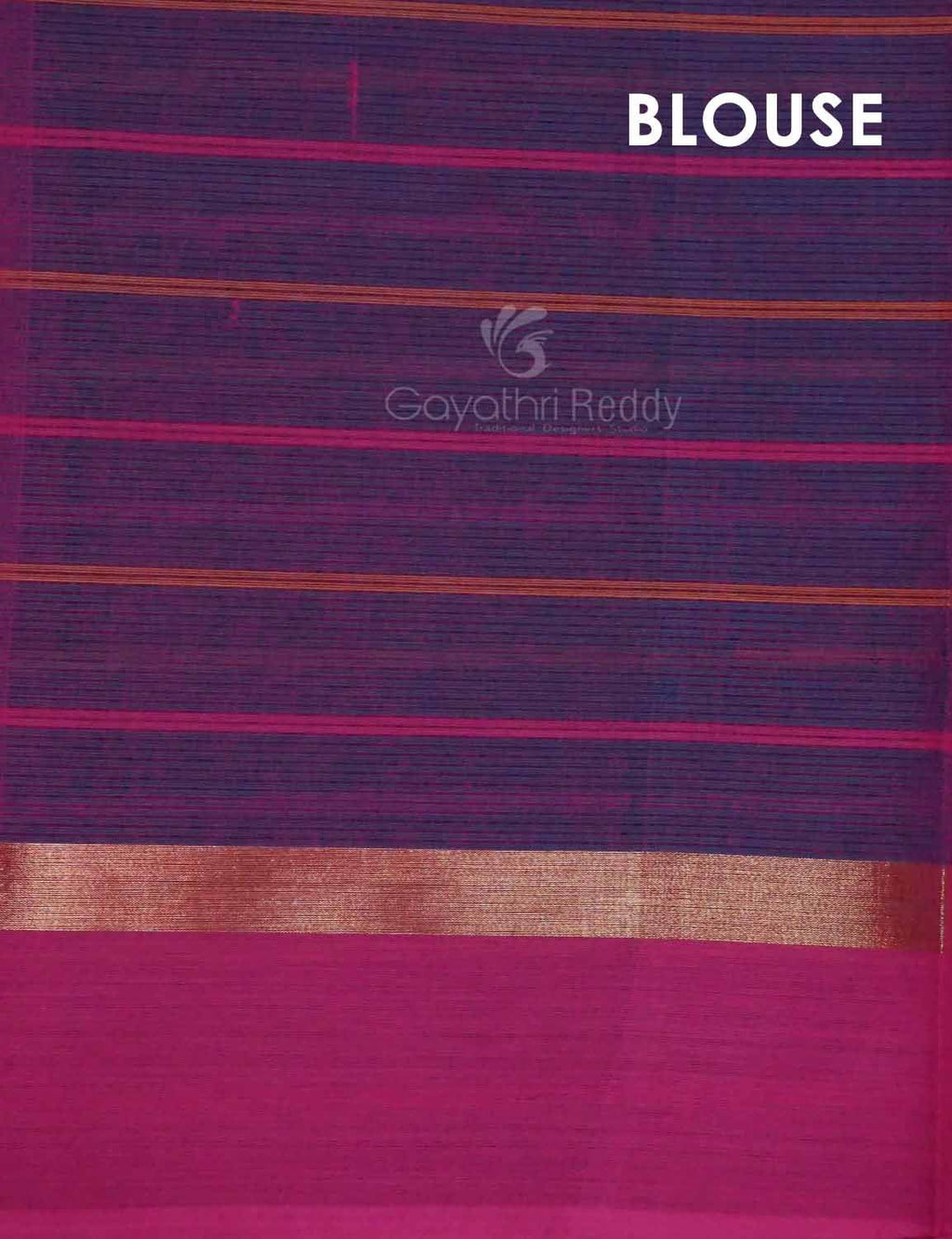 Dual Shade of Peacock Blue And Magenta Pure Mangalgiri Cotton By Gayathri Reddy Designer Studio | Grocsy