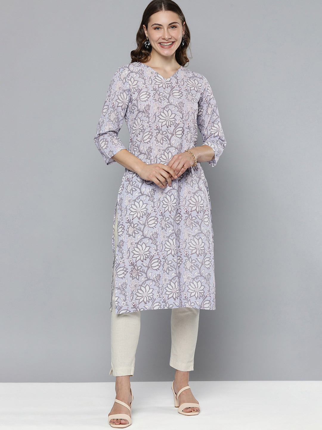 HERE&NOW Floral Printed Kurta | Grocsy