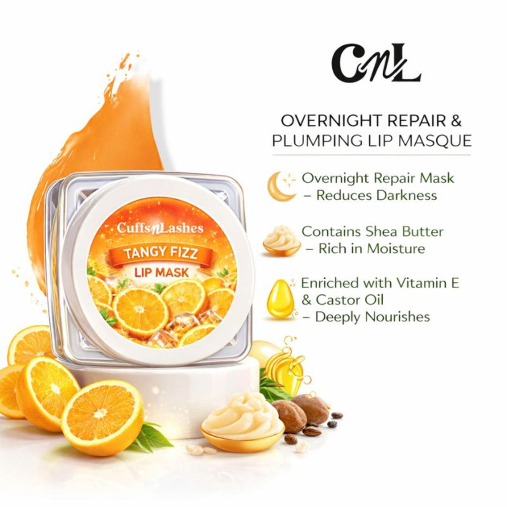 CUFFS N LASHES Lush Lips Intensive Recovery Lip Mask - Tangy Fizz | Grocsy