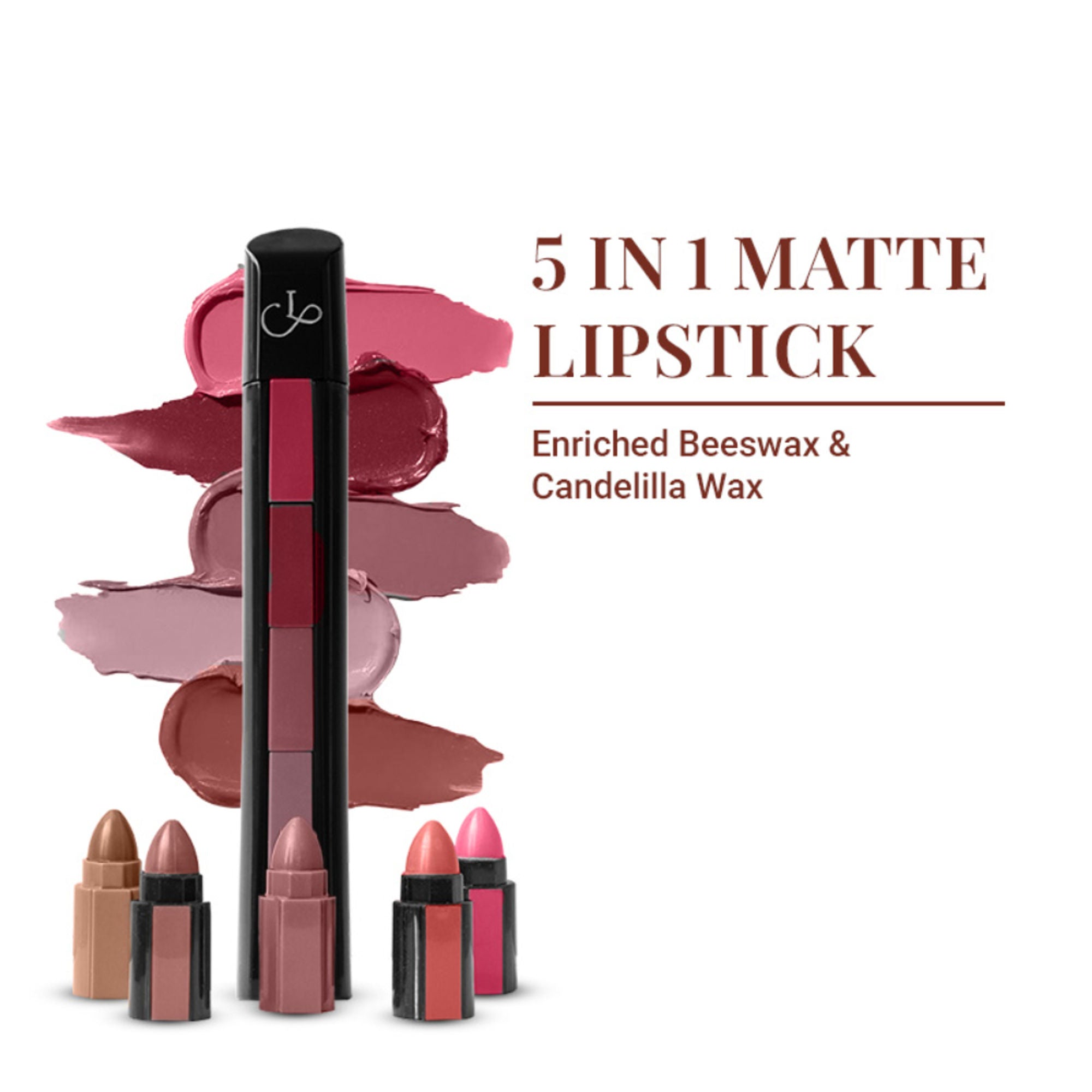 CUFFS N LASHES Penta 5 In 1 Matte Lipstick - 02 Nude | Grocsy
