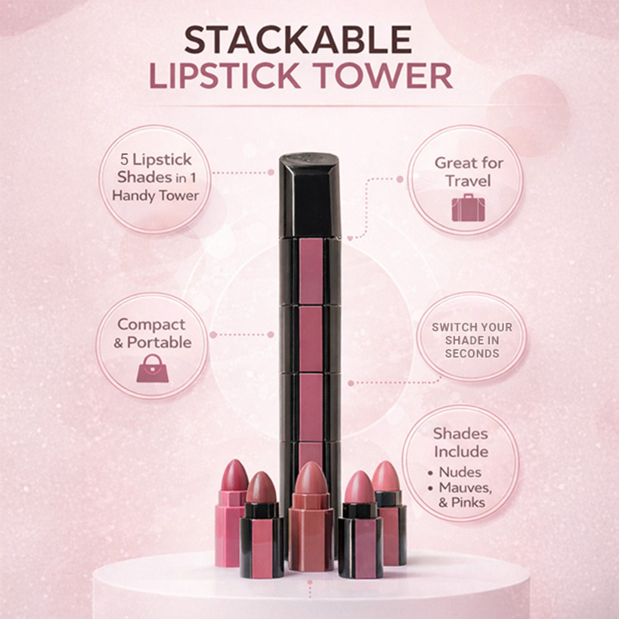 CUFFS N LASHES Penta 5 In 1 Matte Lipstick - 02 Nude | Grocsy