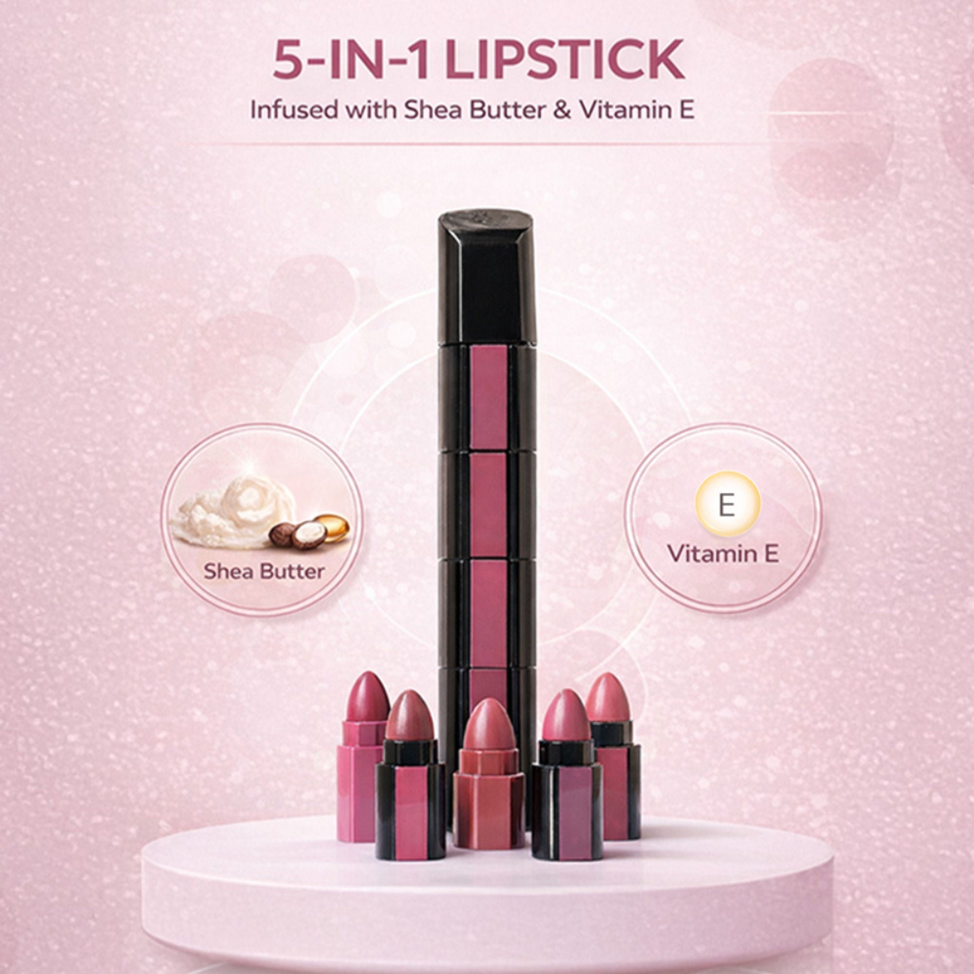 CUFFS N LASHES Penta 5 In 1 Matte Lipstick - 02 Nude | Grocsy
