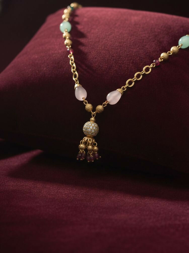 NVR Women Gold Plated Multicolour chain | Grocsy