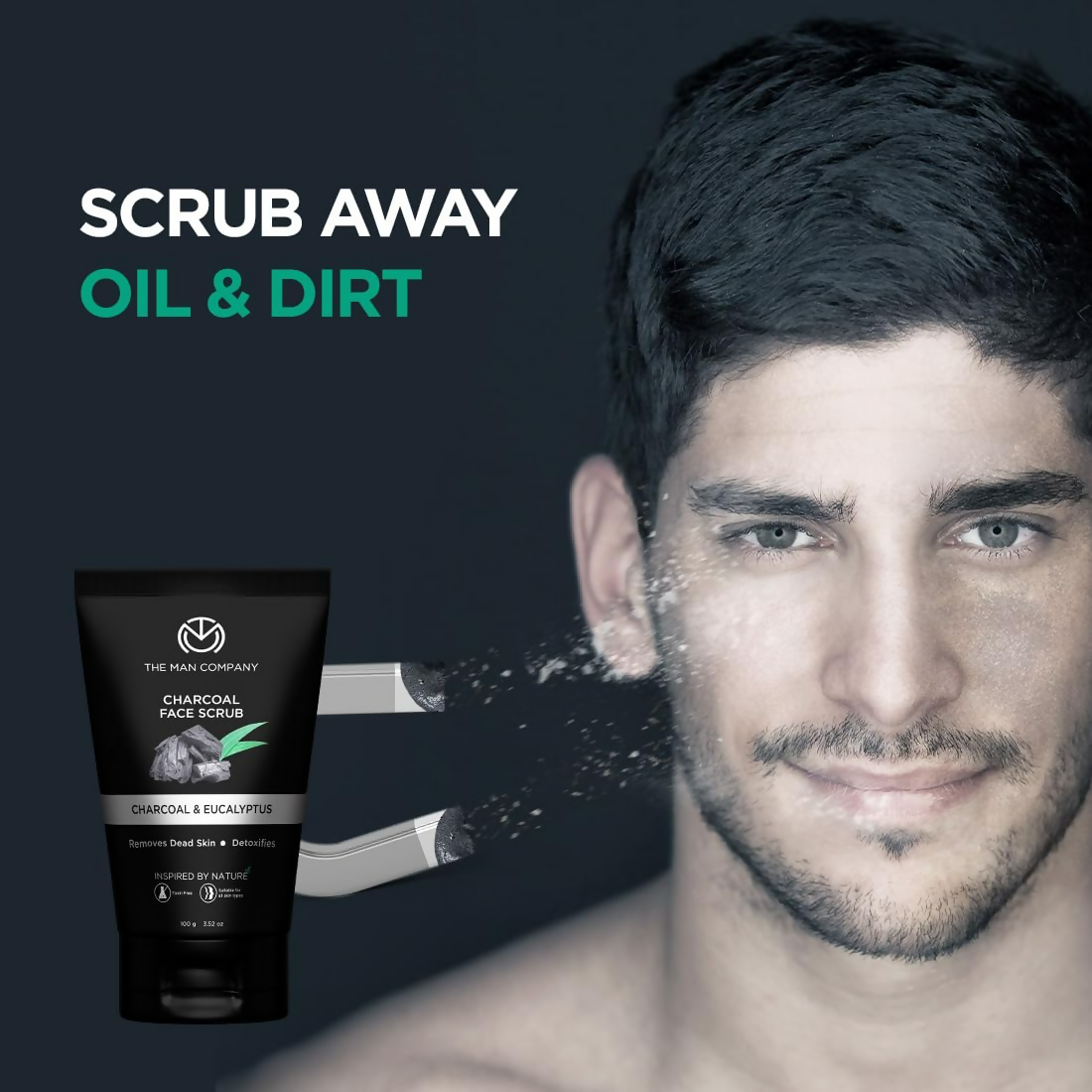 The Man Company Charcoal Tan Removal Face Scrub | Grocsy