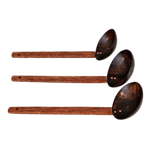 Thenga Coconut Shell Ladles/Spoon Set | Grocsy