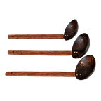 Thenga Coconut Shell Ladles/Spoon Set | Grocsy