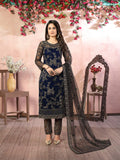 Anaita Navy Blue Embroidered Net Salwar Suit | Grocsy