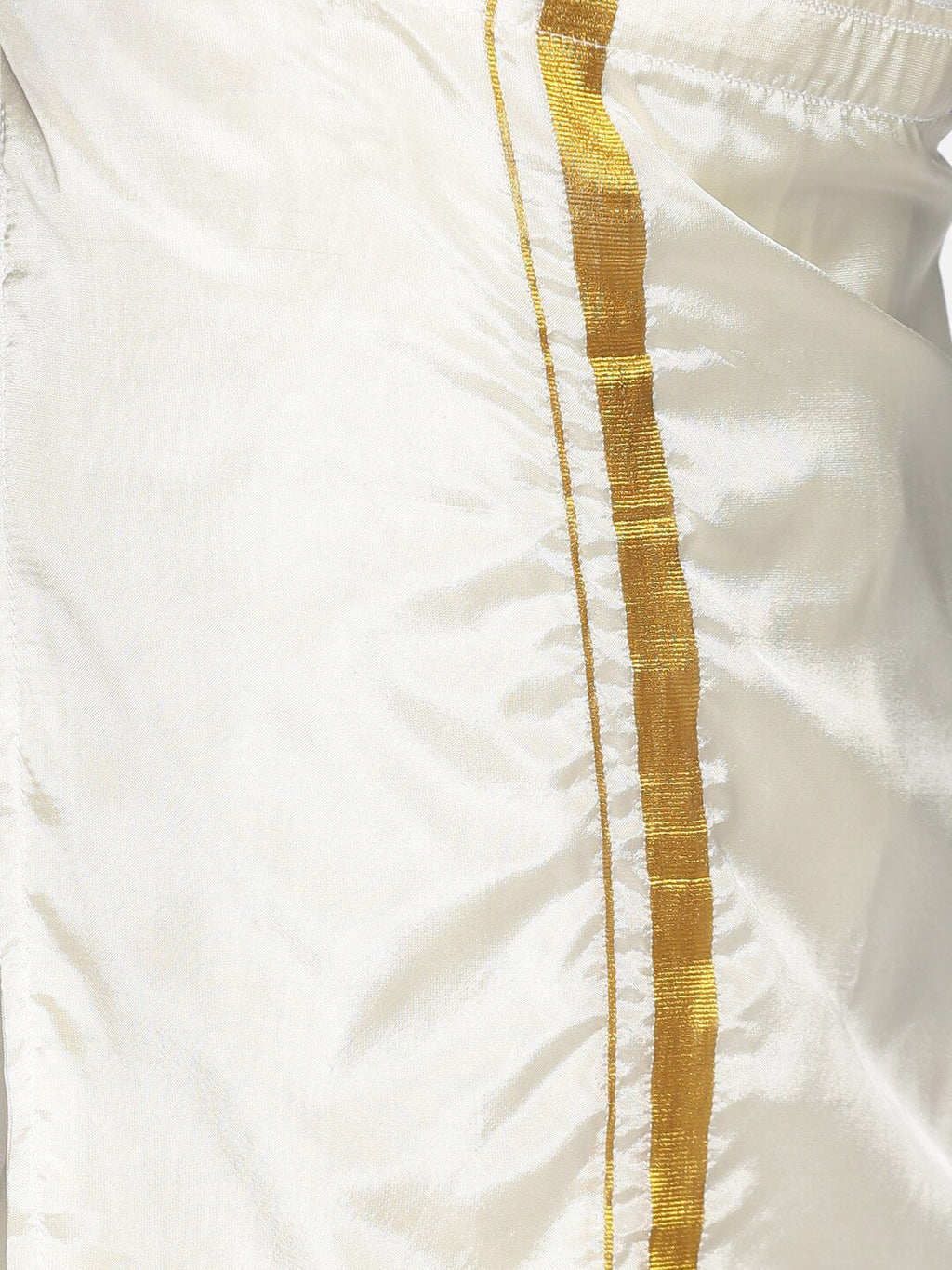 Sethukrishna Boys Cream-Coloured & Gold-Coloured Shirt with Dhoti | Grocsy