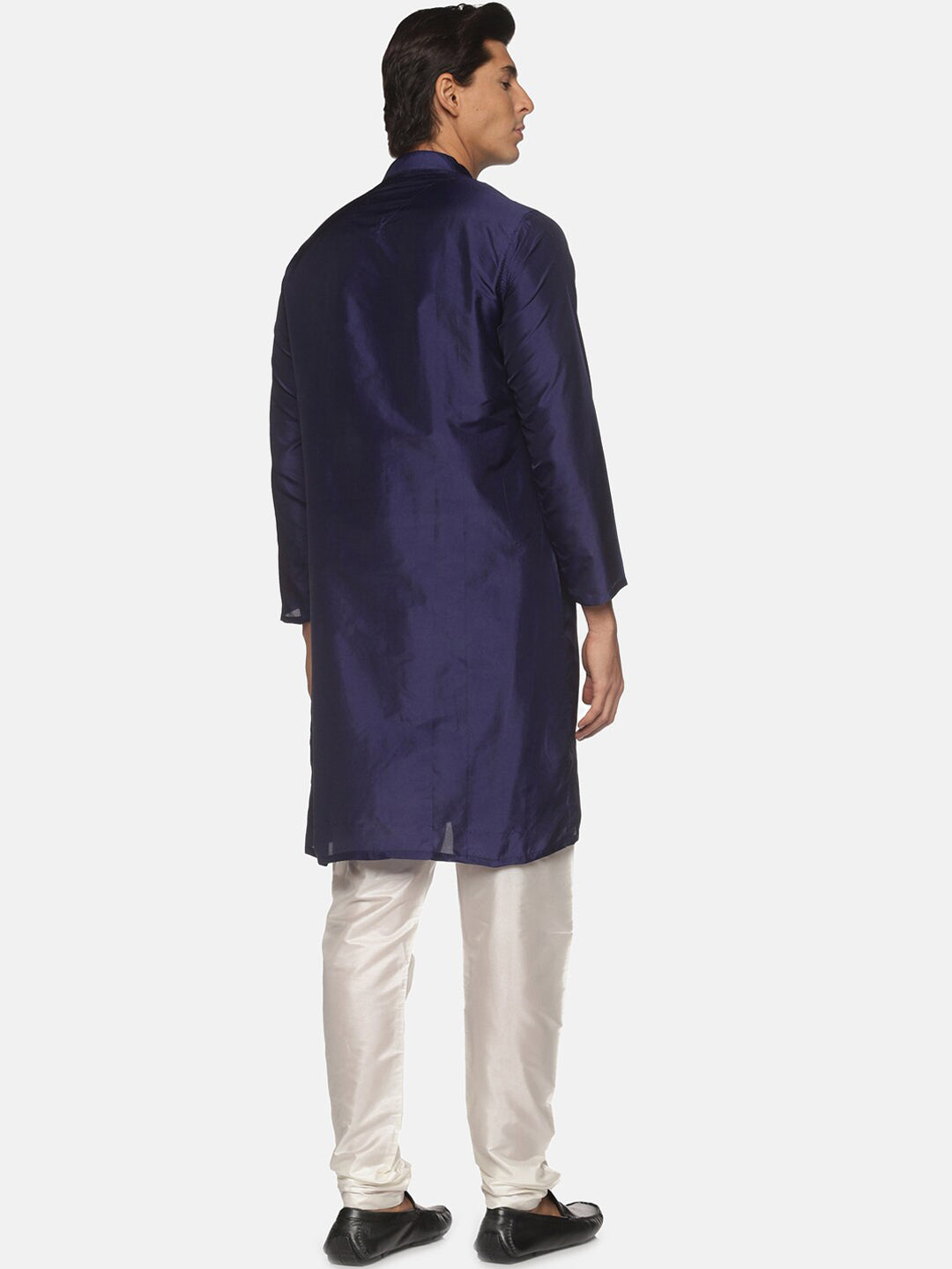 Sethukrishna Navy Blue Kurta with Pyjamas For Men | Grocsy