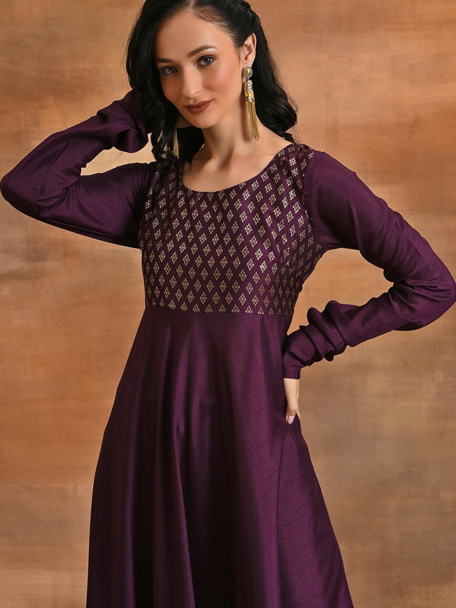 Aks Ethnic Motifs Printed Anarkali Kurta | Grocsy