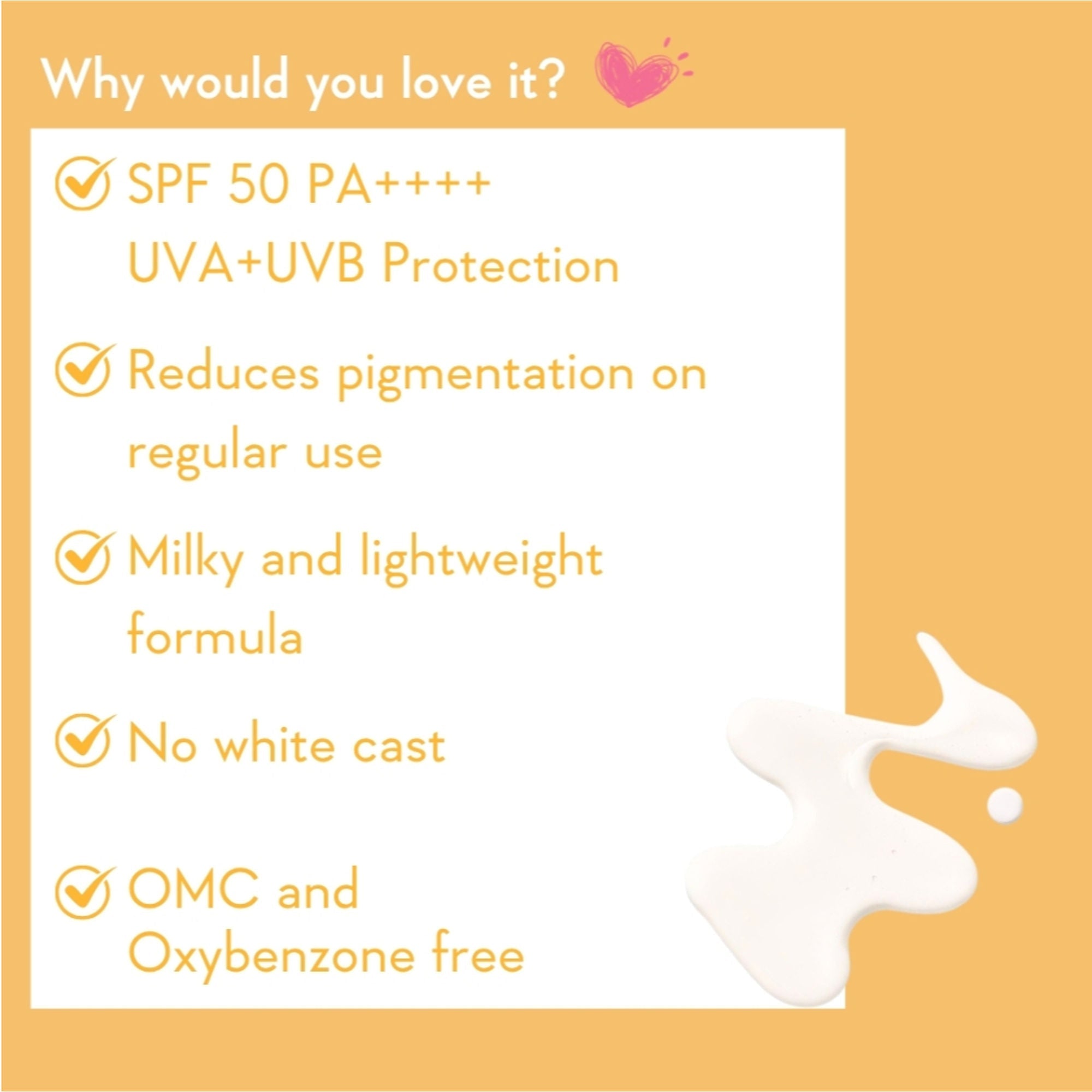 WishCare Vitamin C Pure Glow Brightening Face Sunscreen for Dry Skin with SPF50 PA++++In-Vivo Tested | Grocsy