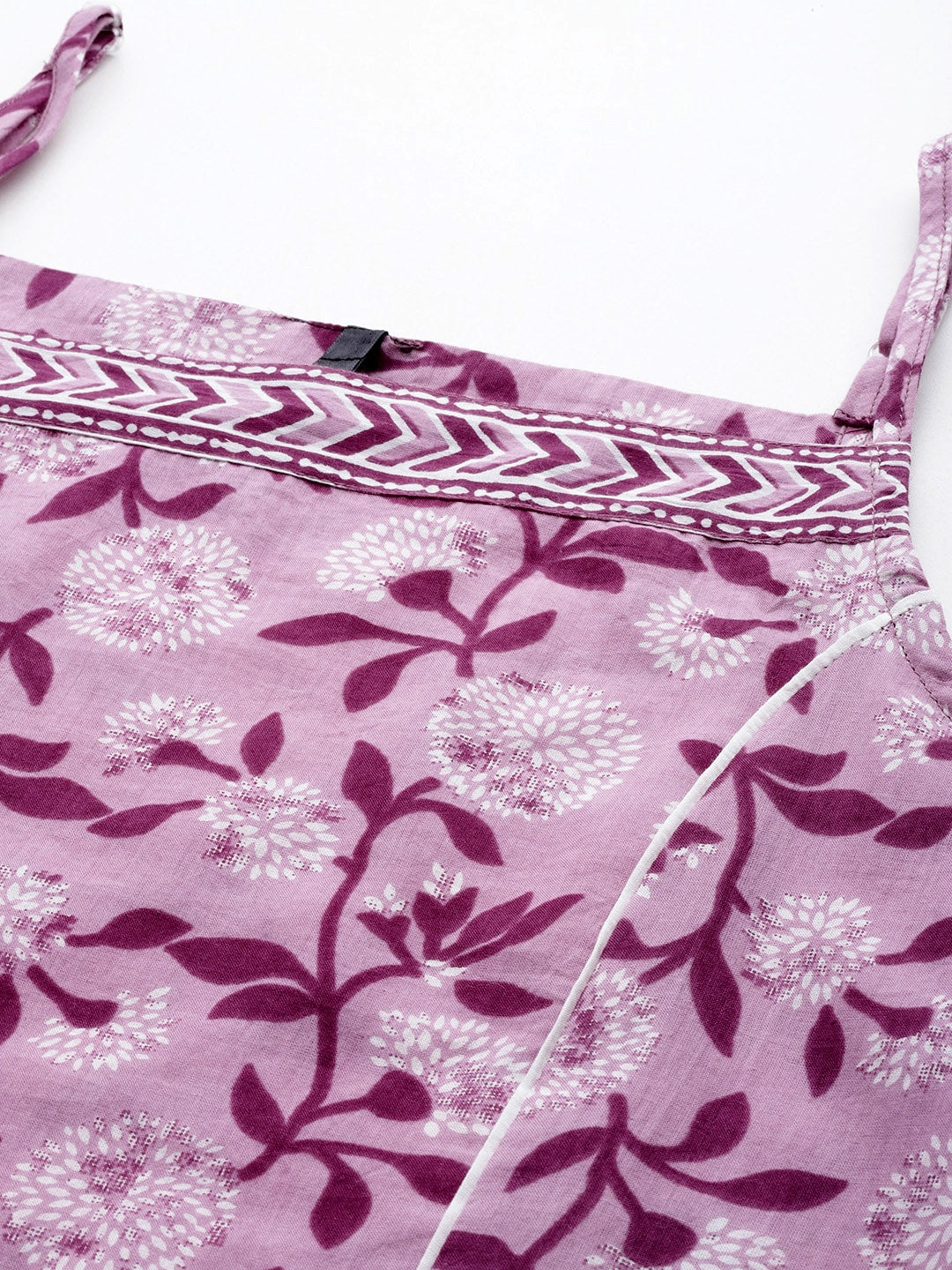 HERE&NOW Women Floral Printed Regular Pure Cotton Kurta with Palazzos & Dupatta | Grocsy