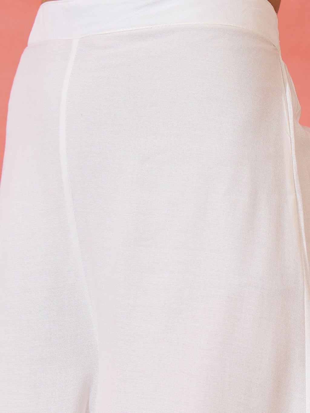 InWeave White Strappy Kurta Set Pink Patola Dupatta | Grocsy