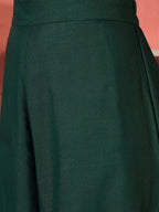 InWeave Green Strappy Kurta Set Green Patola Dupatta | Grocsy