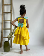 ArthLife Yellow Pepa Rainbow Partywear Dress | Grocsy