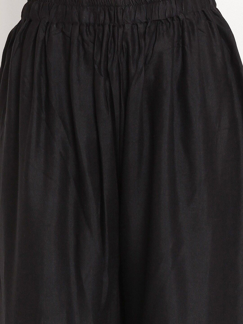 TAG 7 Women Black & Grey Set of 2 Flared Ethnic Palazzos | Grocsy