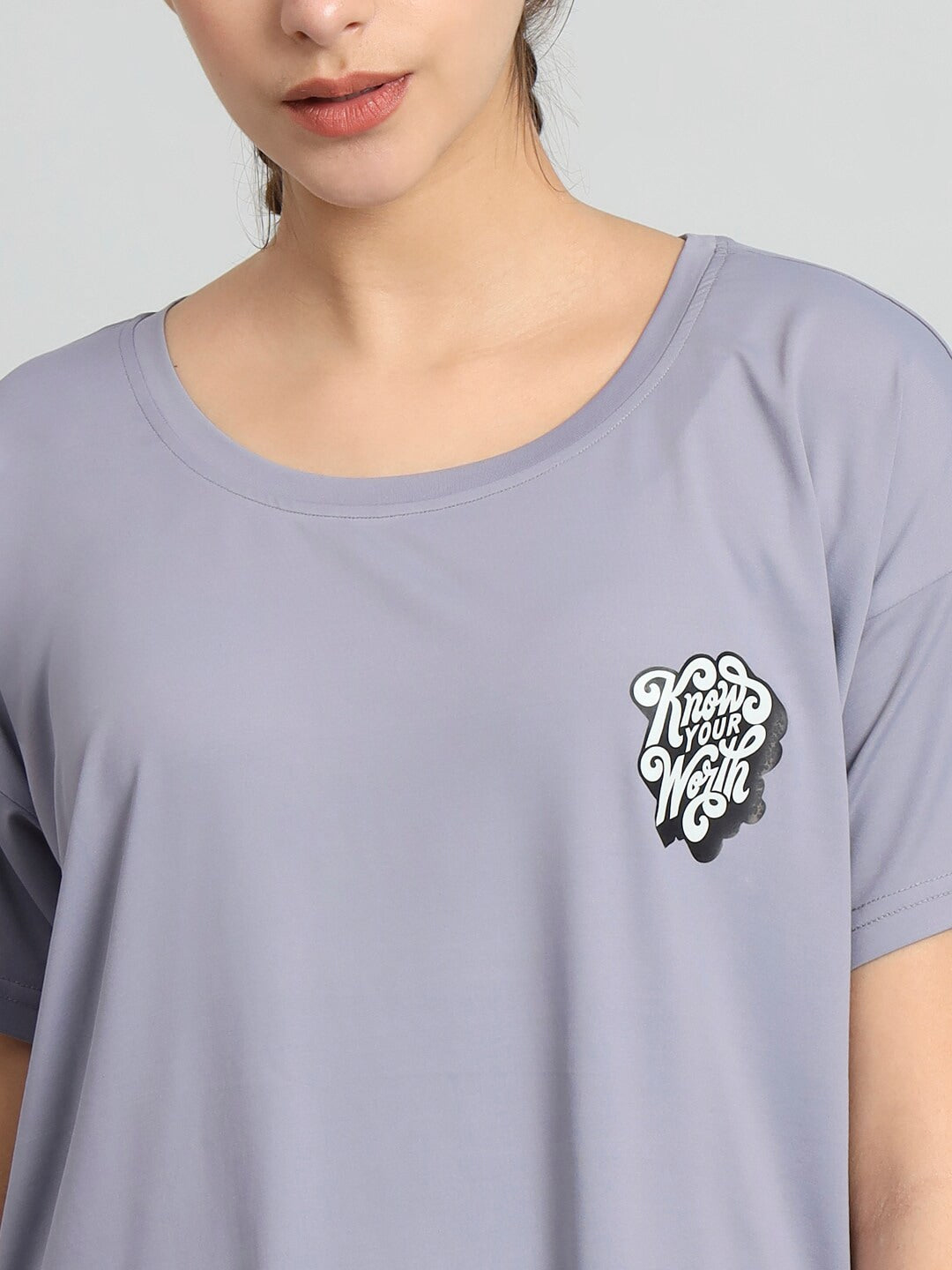 MKH Drop-Shoulder Sleeves Relaxed Fit Dri-FIT T-shirt | Grocsy