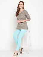 TAG 7 Women Solid Ankle-Length Leggings | Grocsy