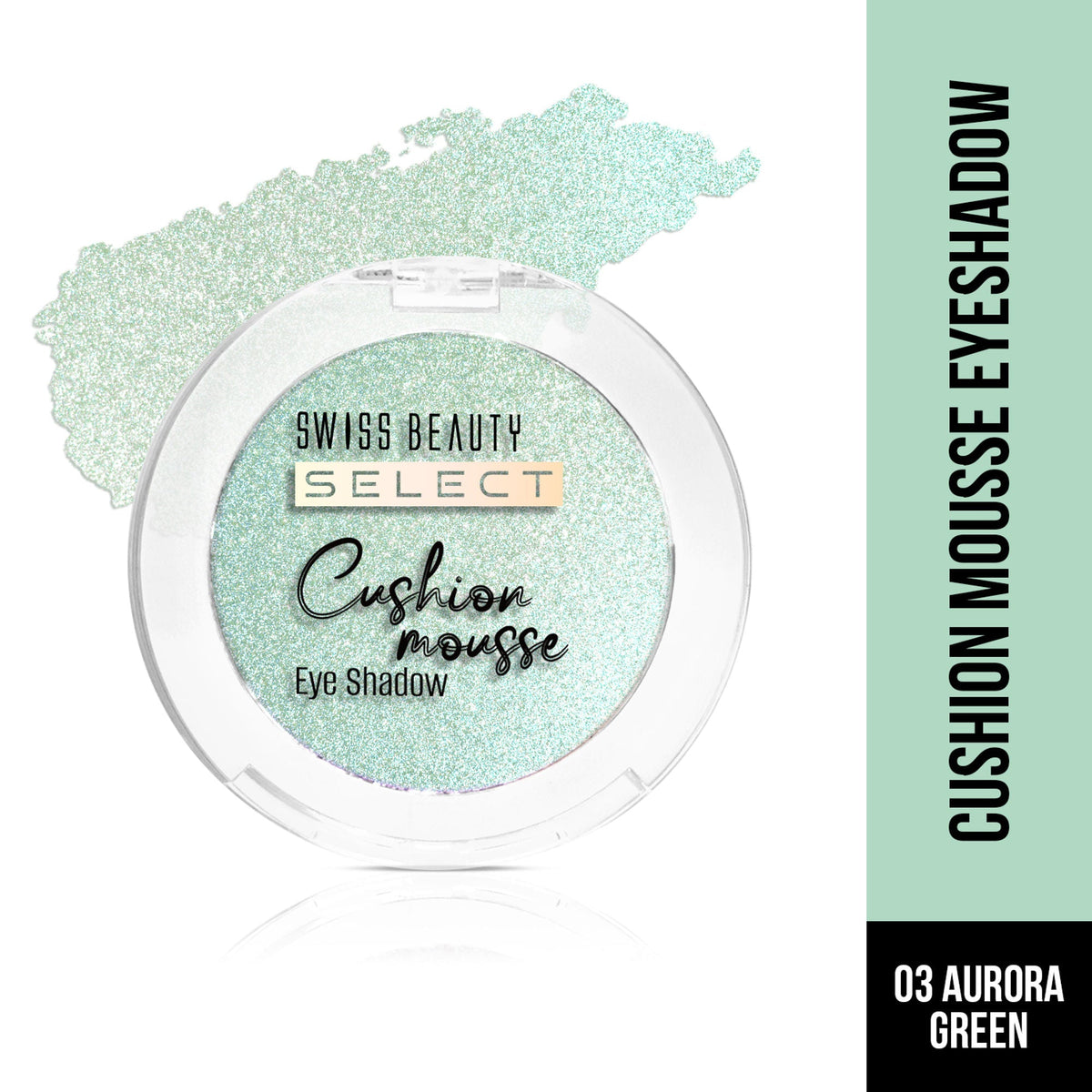 Swiss Beauty Select Cushion Mousse Eyeshadow - 3 Aurora Green | Grocsy
