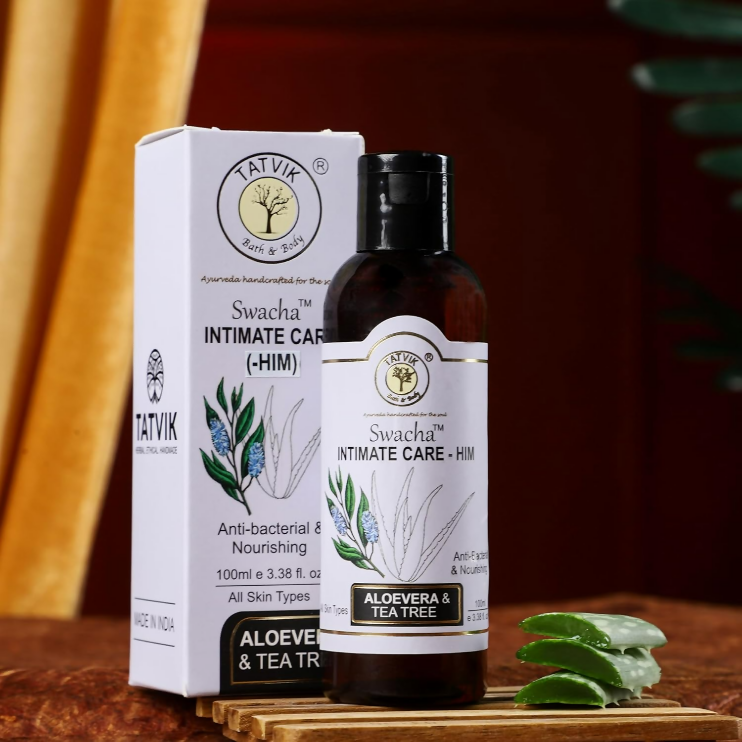 Tatvik Ayurveda Swacha Intimate Care Him (Aloevera & Tea Tree) | Grocsy