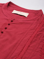 House of Pataudi Men Chikankari Embroidered Pure cotton Jashn Kurta with Pyjama | Grocsy