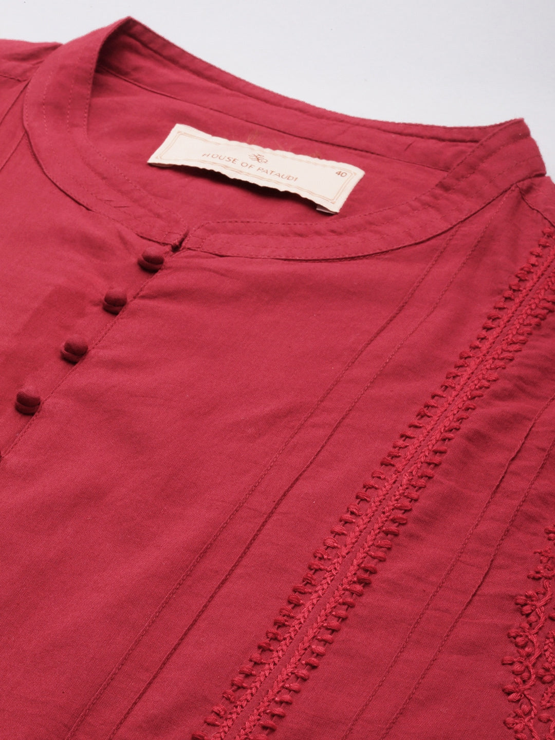 House of Pataudi Men Chikankari Embroidered Pure cotton Jashn Kurta with Pyjama | Grocsy