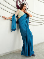 Tikhi Imli Solid Satin Saree | Grocsy