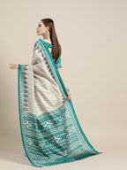 Saree Mall Geometric Silk Blend Saree with Printed border | Grocsy