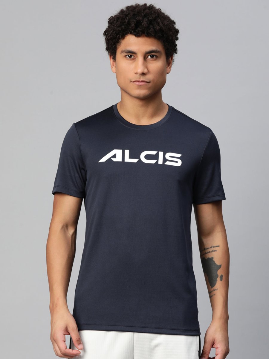 Alcis Brand Logo Printed Anti Static Slim Fit T-shirt | Grocsy