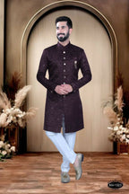 Joban Fashion Men's Wine TR Kurta with Pyjama | Grocsy
