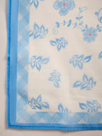 Blue & White Roman Silk Embroidered Kurta With Trouser & Dupatta - Bhumi | Grocsy
