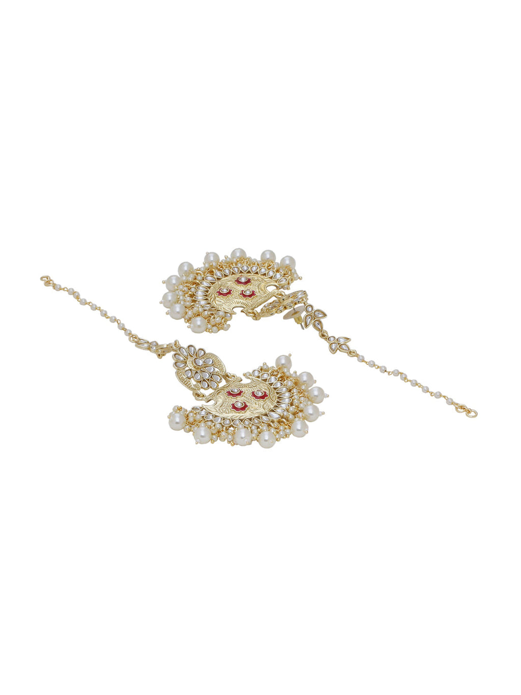 Shoshaa Gold-Polished Contemporary Chandbalis Earrings | Grocsy