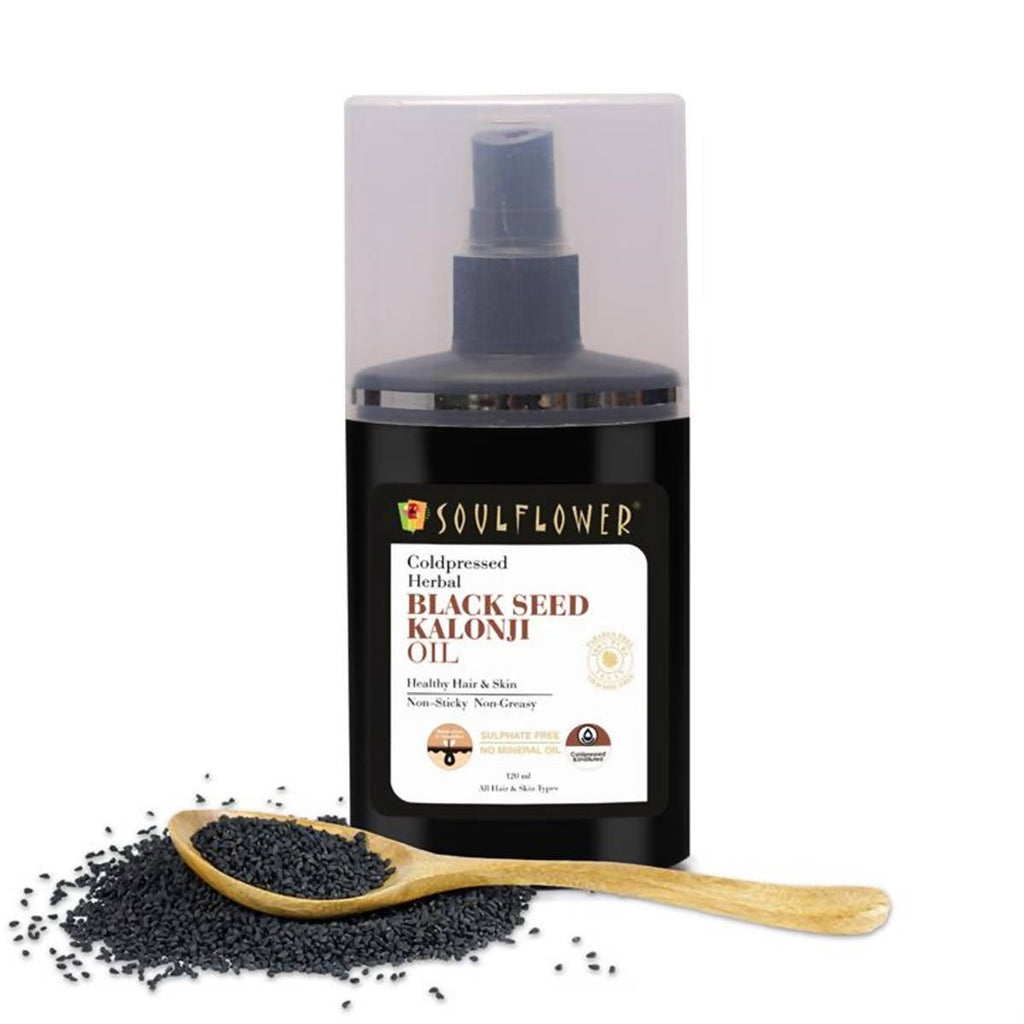 Soulflower Herbal Coldpressed Black Seed Kalonji Oil | Grocsy