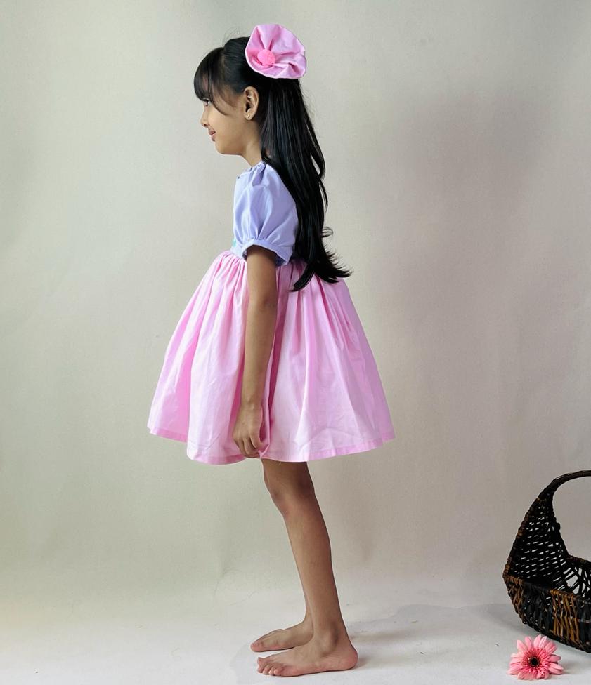 ArthLife Lavender Pink Permaid Party Wear Dress | Grocsy