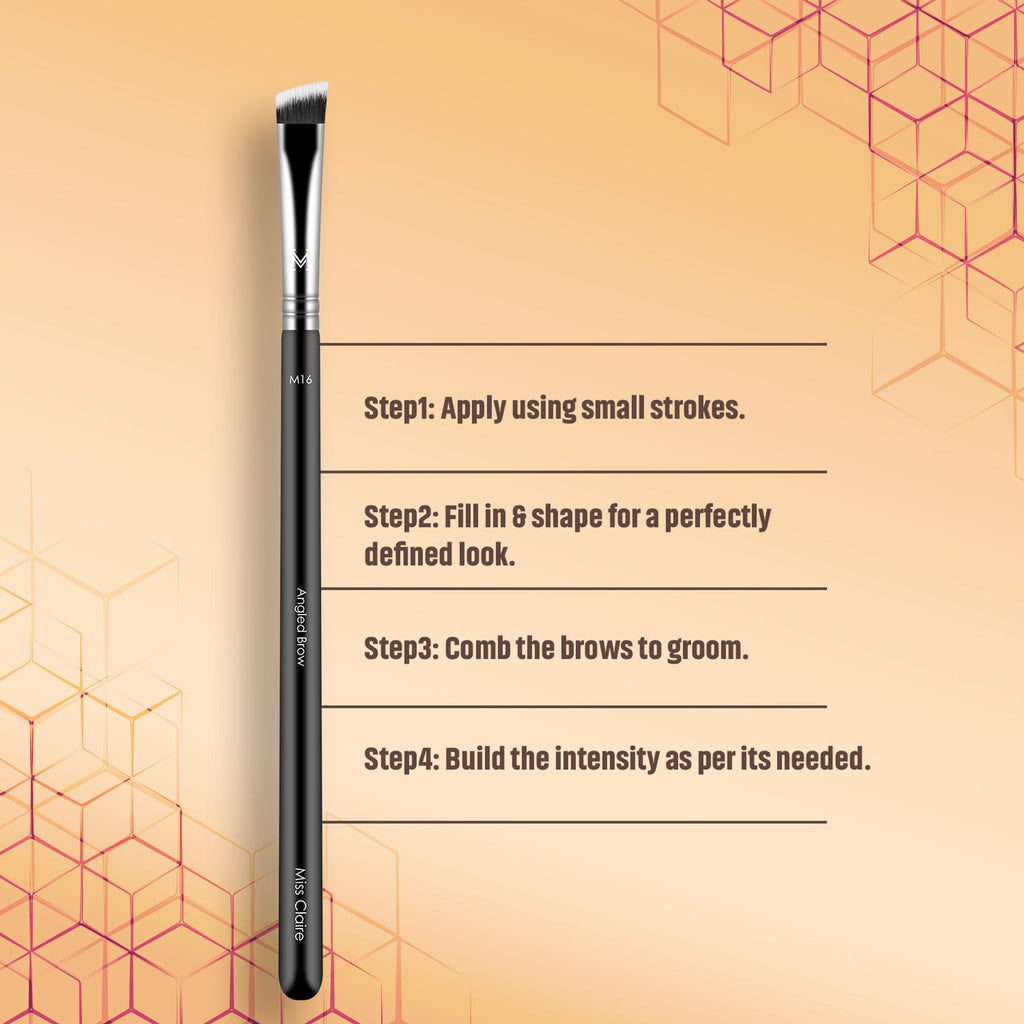 Miss Claire M16 - Angled Brow Brush - Chrome | Grocsy