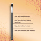 Miss Claire M16 - Angled Brow Brush - Chrome | Grocsy