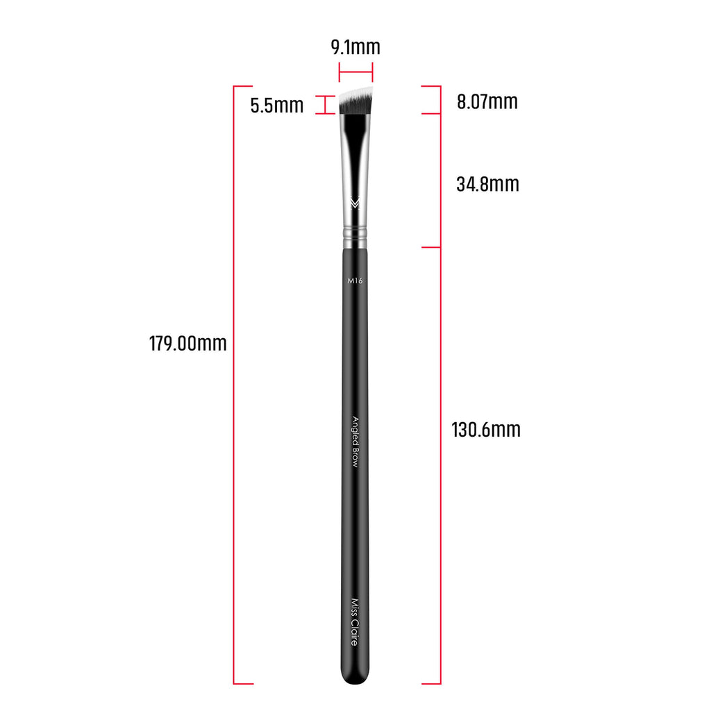 Miss Claire M16 - Angled Brow Brush - Chrome | Grocsy