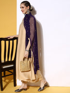 HERE&NOW Women Solid Viscose Rayon Fluid Tie-Up Kurta Set | Grocsy