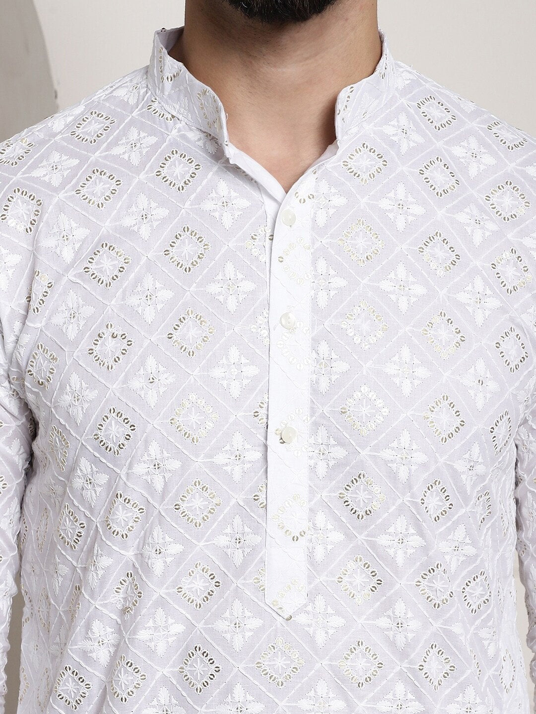 Sojanya Printed Chikankari Kurta | Grocsy